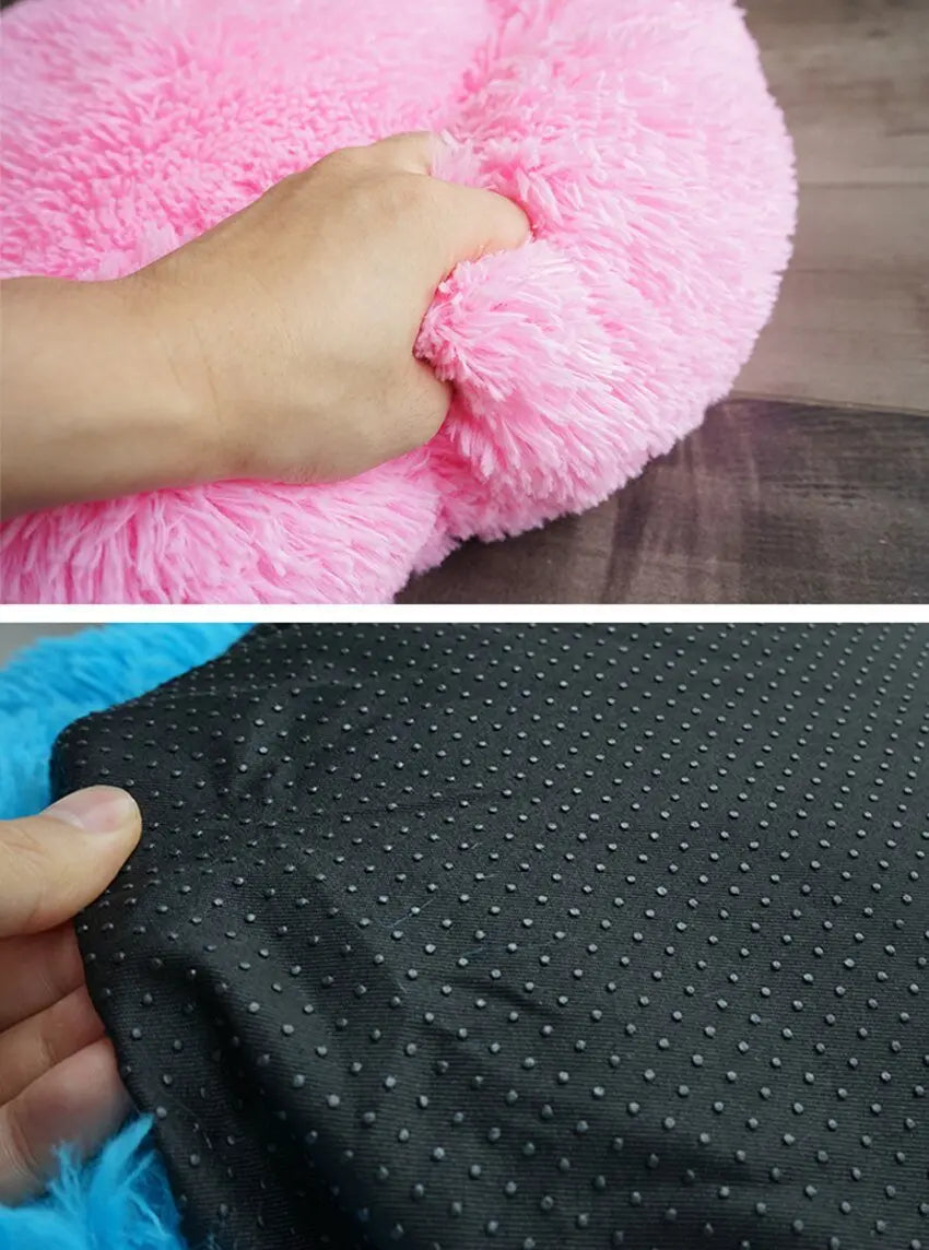 Anniepaw Round Plush Dog Bed Fluffy Sofa for Small to Large Dogs Cat Winter Warm Puppy Cushion AnniePaw Wear