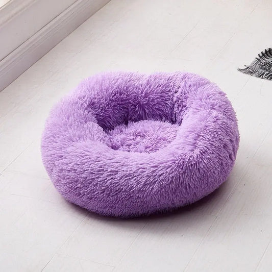 Anniepaw Round Plush Dog Bed Fluffy Sofa for Small to Large Dogs Cat Winter Warm Puppy Cushion AnniePaw Wear