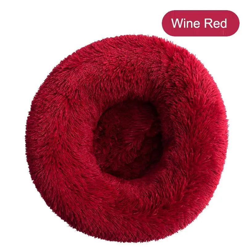Anniepaw Round Plush Dog Bed Fluffy Sofa for Small to Large Dogs Cat Winter Warm Puppy Cushion AnniePaw Wear