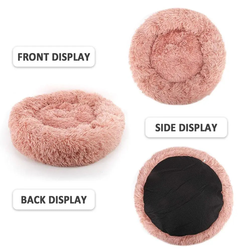 Anniepaw Round Plush Dog Bed Fluffy Sofa for Small to Large Dogs Cat Winter Warm Puppy Cushion AnniePaw Wear