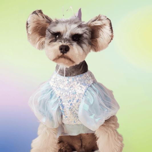 Anniepaw Sequined Azure Elegance Ball Gown AnniePaw Wear