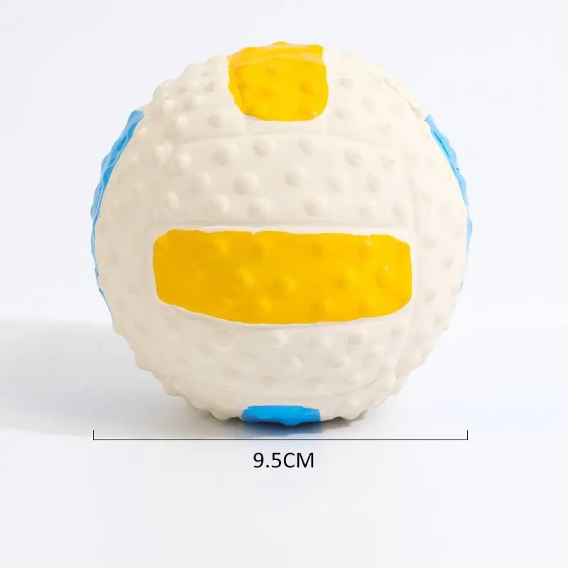 Squeaky Dog Chew Rubber Ball Toy for Small to Large Dogs Durable Interactive Training Accessory - Annie Paw WeartoyAnniePaw Wear