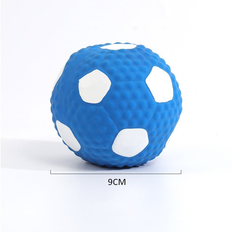 Squeaky Dog Chew Rubber Ball Toy for Small to Large Dogs Durable Interactive Training Accessory - Annie Paw WeartoyAnniePaw Wear