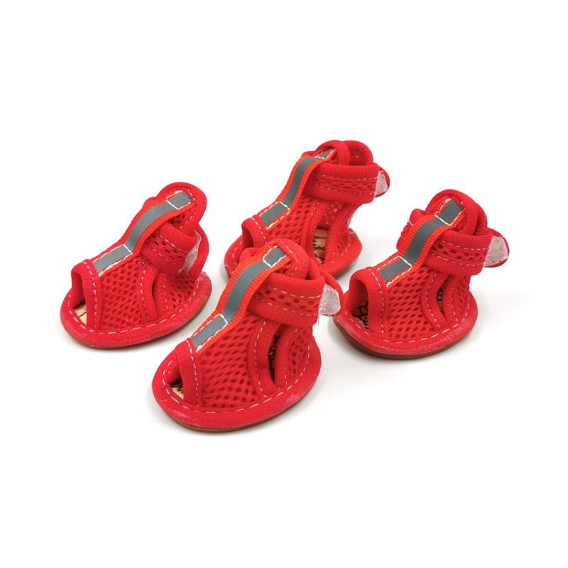 Summer Dog Shoes anti-hot Breathable Mesh Puppy Dog Shoes For Small Dogs Cats Cute Anti-Slip Pug Sandals - Annie Paw WearShoes &Boots &SocksAnniePaw Wear