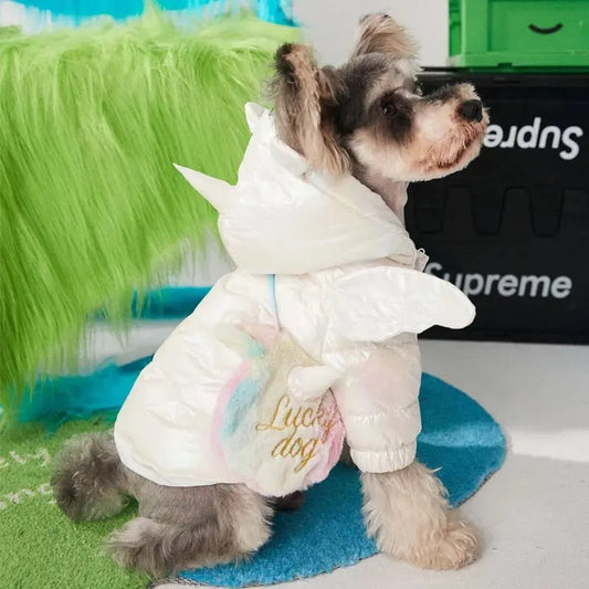 Waterproof Super Warm Winter Snowsuit Unicorn Down Jacket for Small to Medium Dogs - Annie Paw WearWinter OutwearAnniePaw Wear