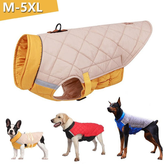 Waterproof Winter Dog Vest Jacket for Small to Large Dogs Warm Padded Coat for French Bulldog - Annie Paw WearWinter OutwearAnniePaw Wear