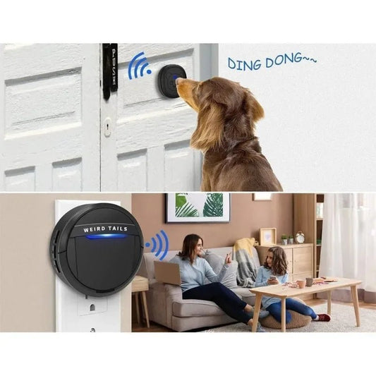 Wireless Doorbell, Dog Bells for Training, Waterproof Doorbell Chime,55 Melodies 5 Volume Levels LED Flash - Annie Paw WearaccessaryAnnie Paw Wear