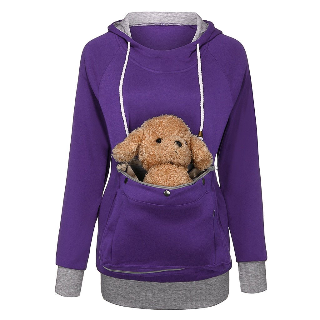Women/Men's Cozy Kangaroo Pouch Hoodie - Comfy Dog Pullover with Cuddle Pocket - Annie Paw WearOutdoor AccessaryAnniePaw Wear