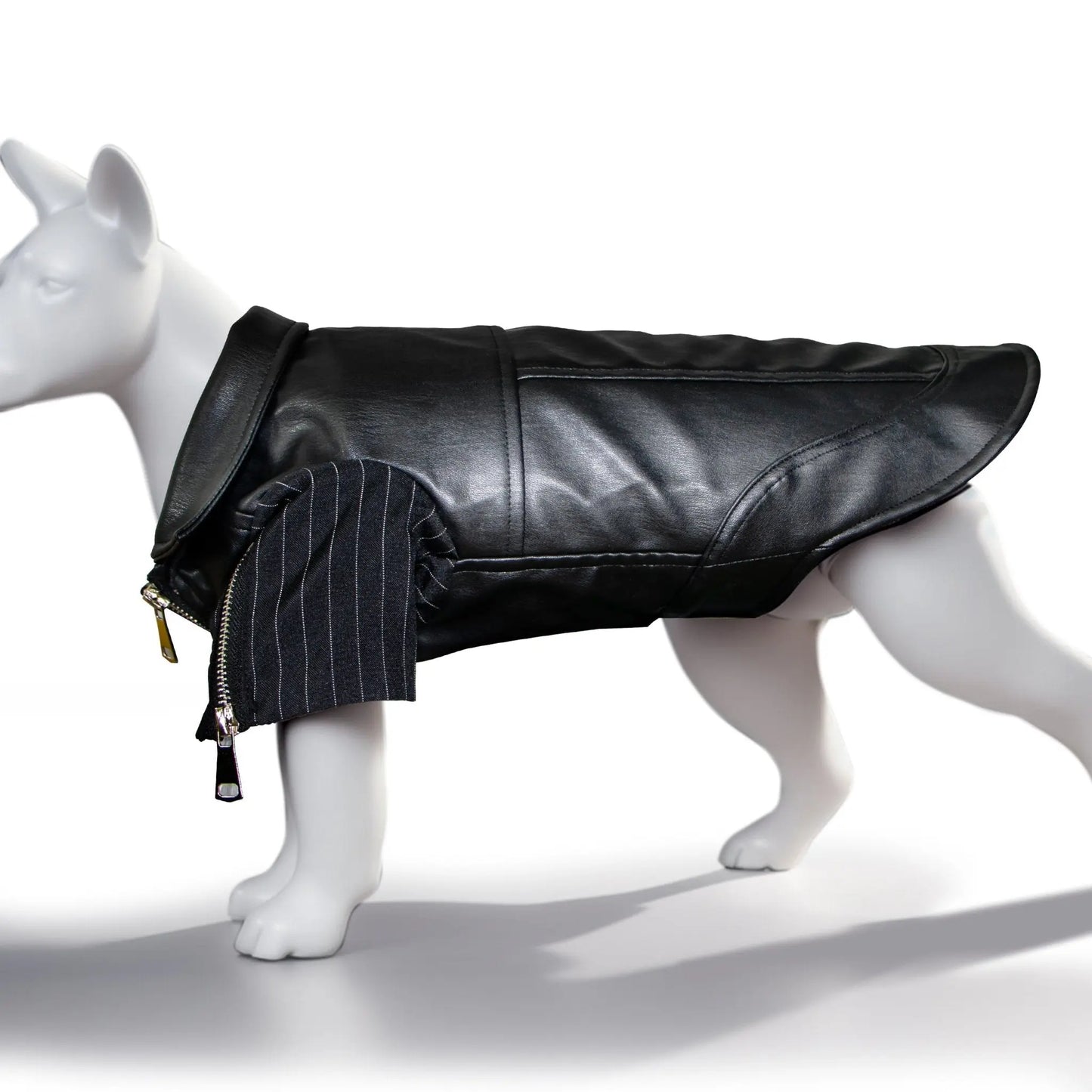 Zip-Leg Leather Handmade Jackets for Dogs Cats - Annie Paw WearWinter OutwearAnniePaw Wear