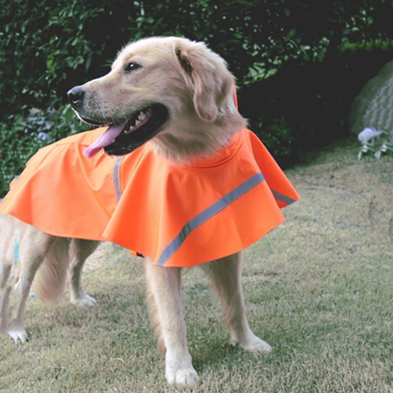 New Large Dog Waterproof Raincoat Coat Pet Leisure Clothes Teddy Bear Big Dog Waterproof Clothes Pet Raincoat S-5XL