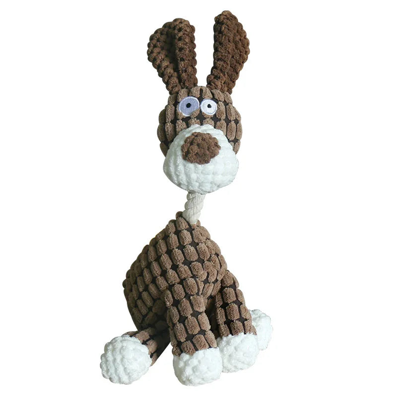 Easter Donkey Shape Squeaky Chew Toy for Dogs Corduroy Anniepaw