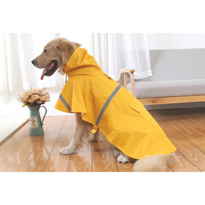 New Large Dog Waterproof Raincoat Coat Pet Leisure Clothes Teddy Bear Big Dog Waterproof Clothes Pet Raincoat S-5XL