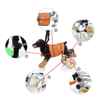 AnniePaw Upgraded Pet Wheelchair - Mobility Aid for Dogs