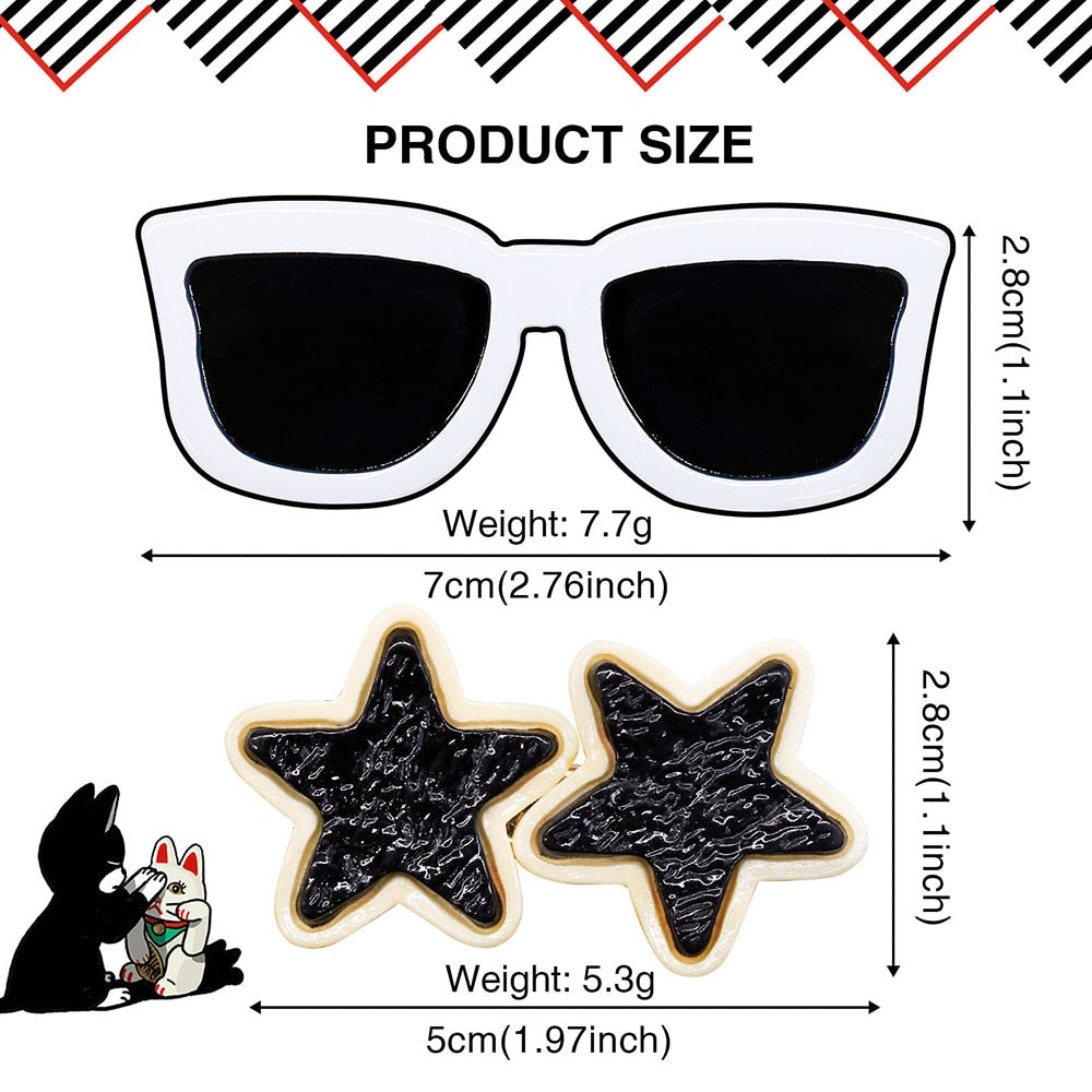 AnniePaw 1PC New Hair Clips Dog Glasses Sunscrenn