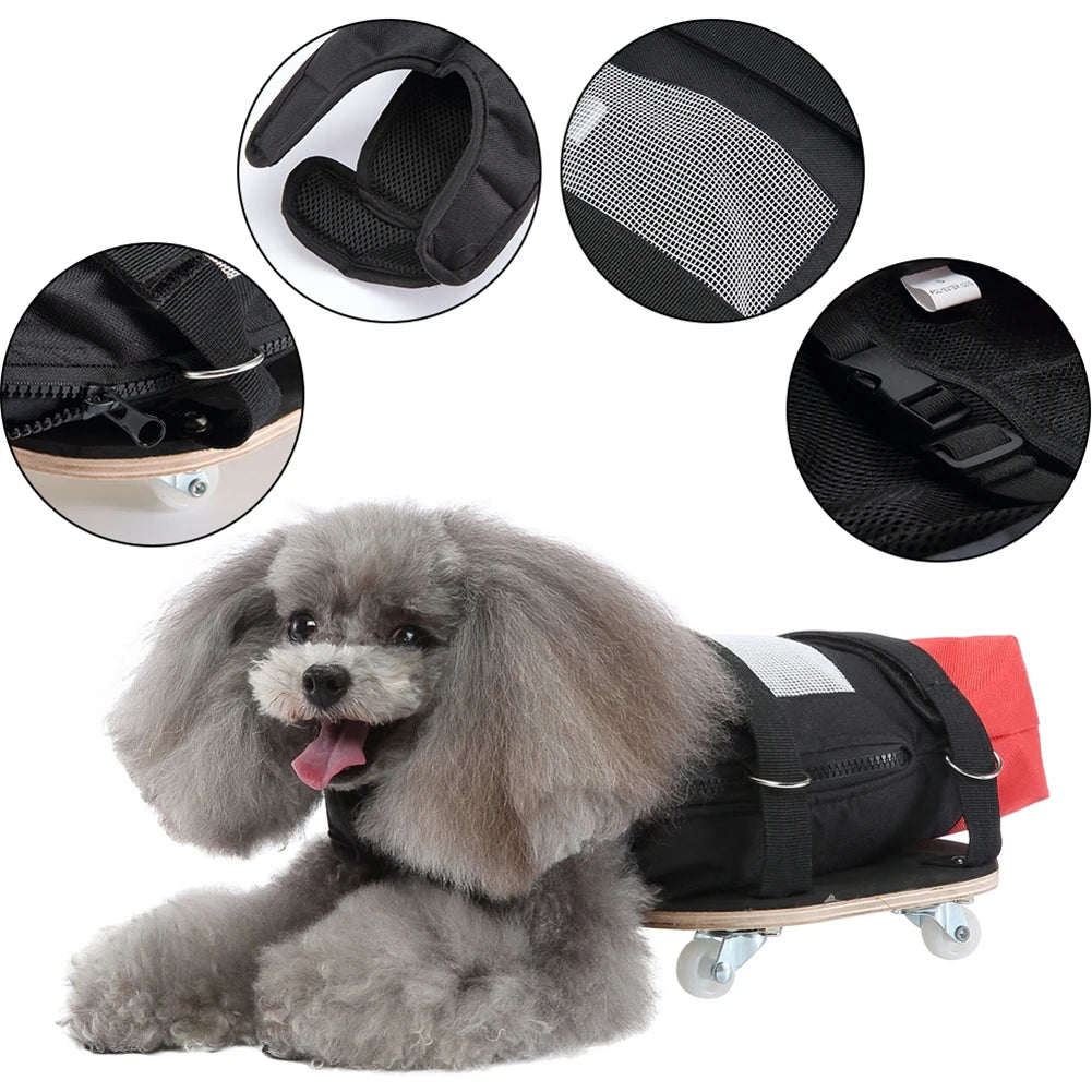 AnniePaw Dog Drag Bag for Paralyzed Pets Wheelchair Alternative Protects Chest