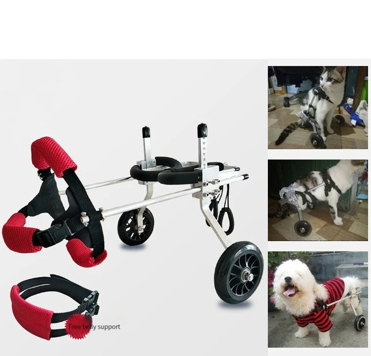 Pet wheelchair small and medium-sized dog auxiliary walking car rear limb paralysis dog disabled spine walking aid cart