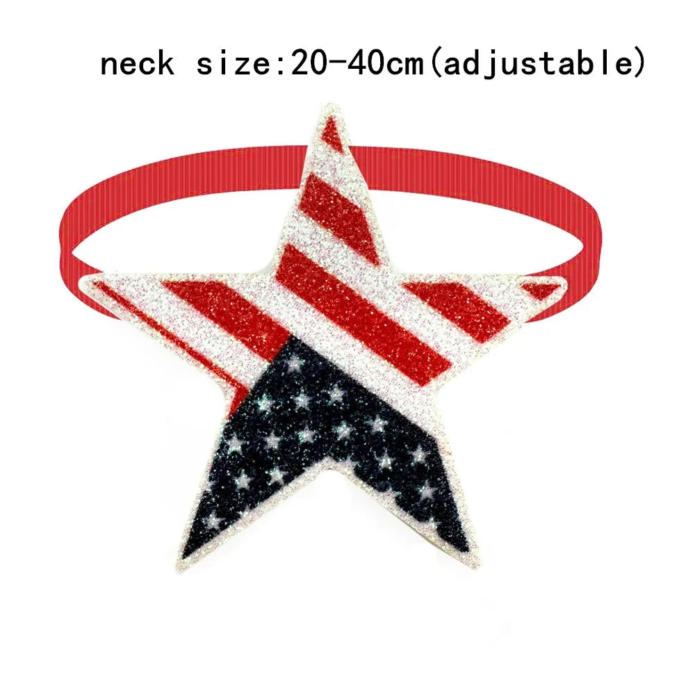 50pcs American Independence Day Small Dog Accessories Dog Bow Tie 4th of July Pet Accessories Puppy Cat Bowties for Small Dog