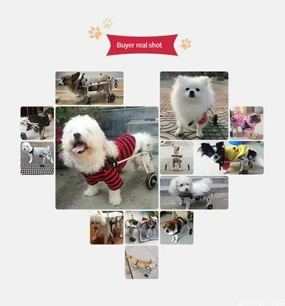 Pet wheelchair small and medium-sized dog auxiliary walking car rear limb paralysis dog disabled spine walking aid cart