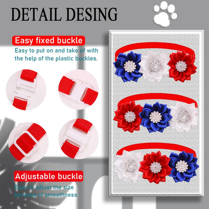 30pcs  Pet Supplies  American Independence Day Pet Dog Bow Ties Collar 4th July Dog Accessories Small Dogs Cats Bowties Neckties