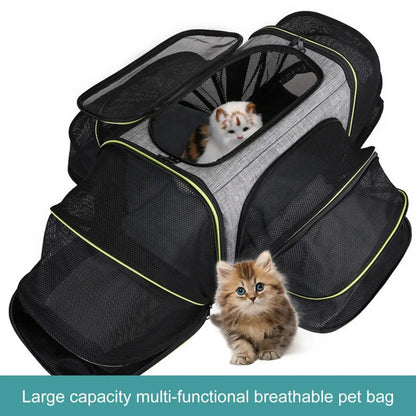 Anniepaw Pet Travel Bag Adjustable Breathable Foldable for Small Medium Cats Dogs