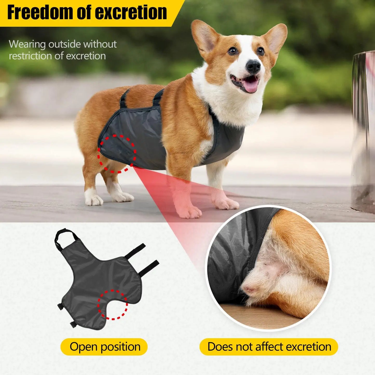 Anniepaw Dog Belly Cover Breathable Waterproof Washable