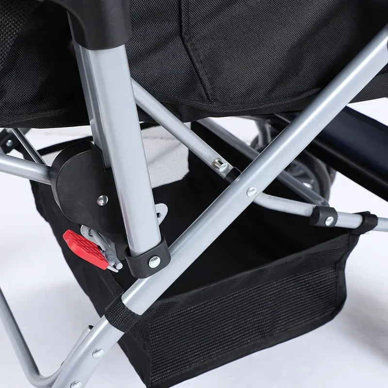 Foldable Pet Stroller Portable Four Wheel Trolley for Pets Scooter Two Way Medium To Large Dog Cart Portable Stroller Outing