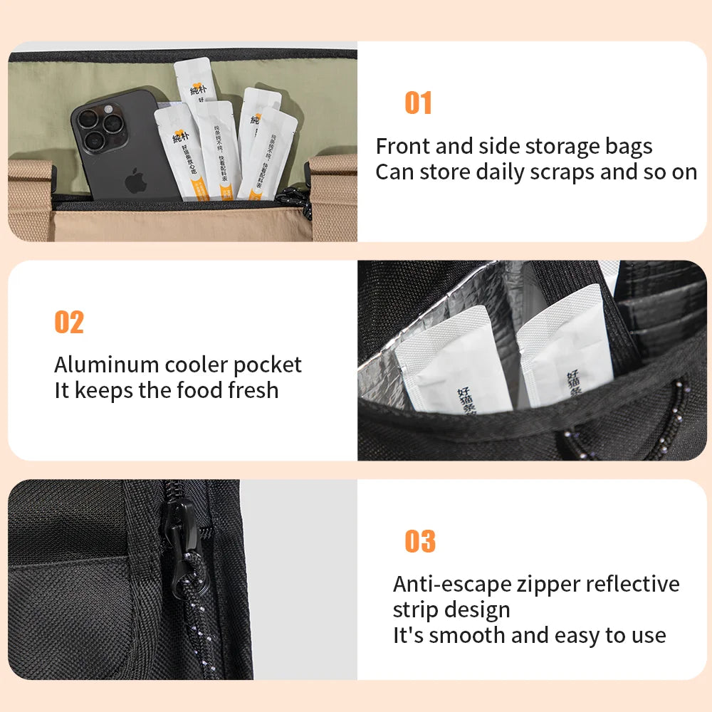 Anniepaw Soft Portable Breathable Carrier Safety Zippers