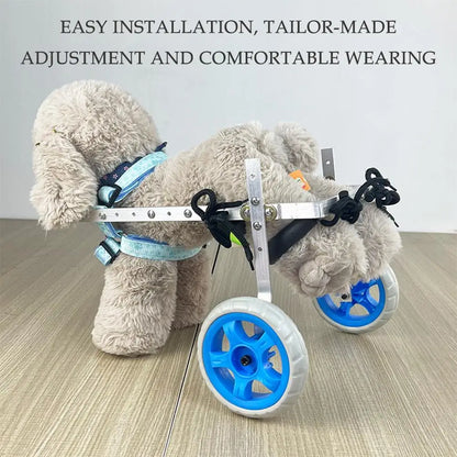 AnniePaw Adjustable 4-Wheel Dog Cart - Lightweight Mobility Cart for Hind Legs