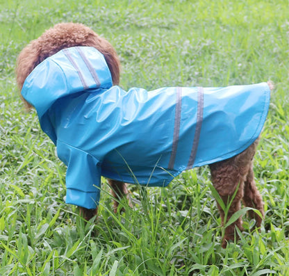 Waterproof Dog Jacket PU Dog Raincoat For Small Dogs Cats Reflective Puppy Raincape Chihuahua Yorkies Raincoat Pet Poncho