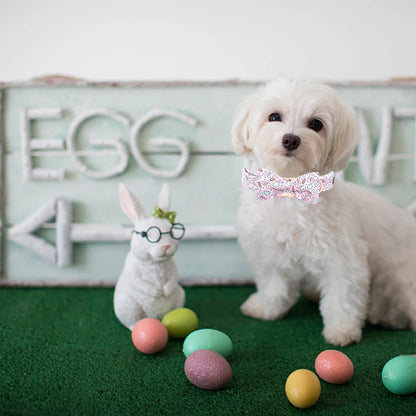 Anniepaw Easter Dog Collar with Bowtie Bunny Carrots Adjustable Cute Pink Anniepaw