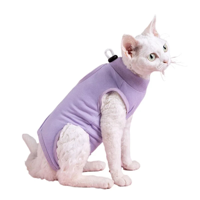 AnniePaw Cat Weaning Suit Anti-Licking Soft Recovery Jumpsuit