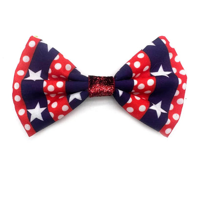 50/100pcs Pet Collar Slidable Pet Dog Bowties 4th of July Pet Supplies Dogs American Independence Day Bowtie Pet Dog Cat Bowties