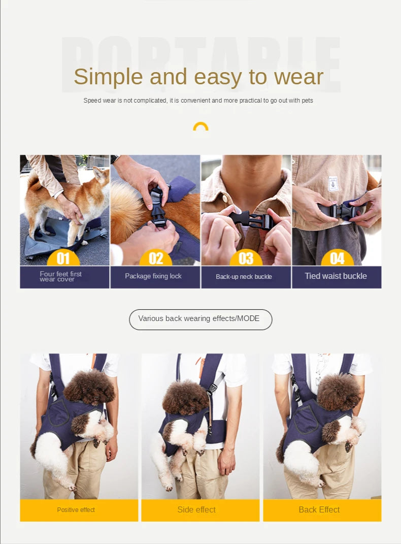 Anniepaw Summer Pet Backpack Double-shoulder Breathable Bag