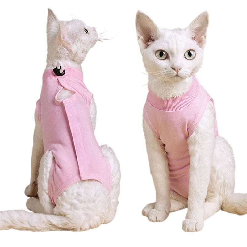 AnniePaw Cat Weaning Suit Anti-Licking Soft Recovery Jumpsuit