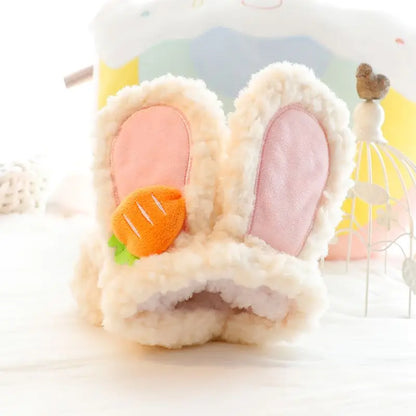 Anniepaw Easter Bunny Plush Dress for Small Dogs Autumn Winter