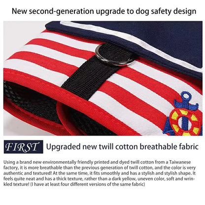 Anniepaw Navy Style Leash Set Soft Breathable for Small Dogs