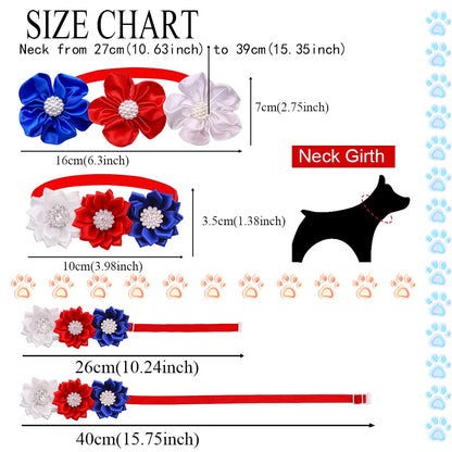 30pcs  Pet Supplies  American Independence Day Pet Dog Bow Ties Collar 4th July Dog Accessories Small Dogs Cats Bowties Neckties