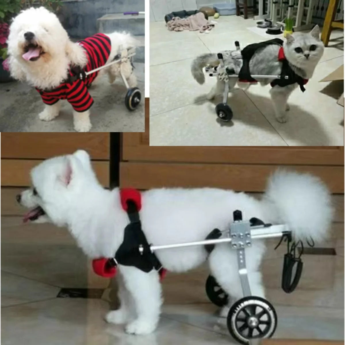 Pet wheelchair small and medium-sized dog auxiliary walking car rear limb paralysis dog disabled spine walking aid cart