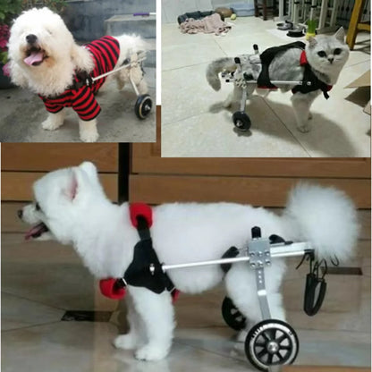 Pet Wheelchair for Small & Medium Dogs - Rear Limb Mobility Aid Cart