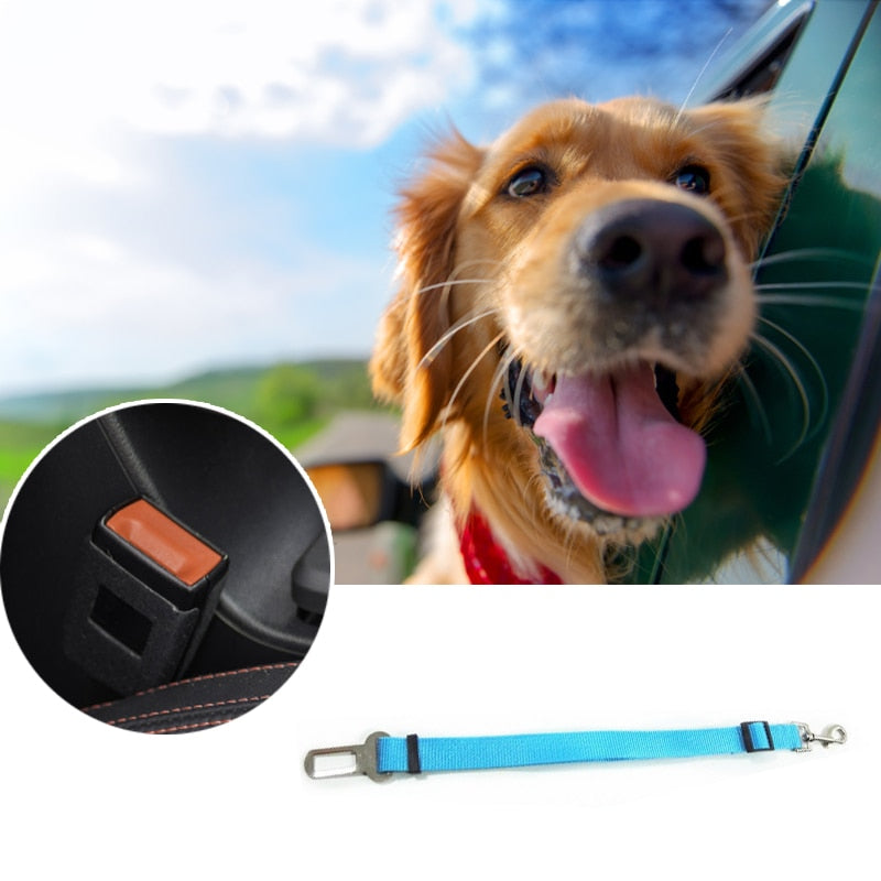 AnniePaw Adjustable Pet Dog Car Seat Belt Vehicle Dog Harness Car Dog Safety Leash for Small Medium Dogs Travel Clip