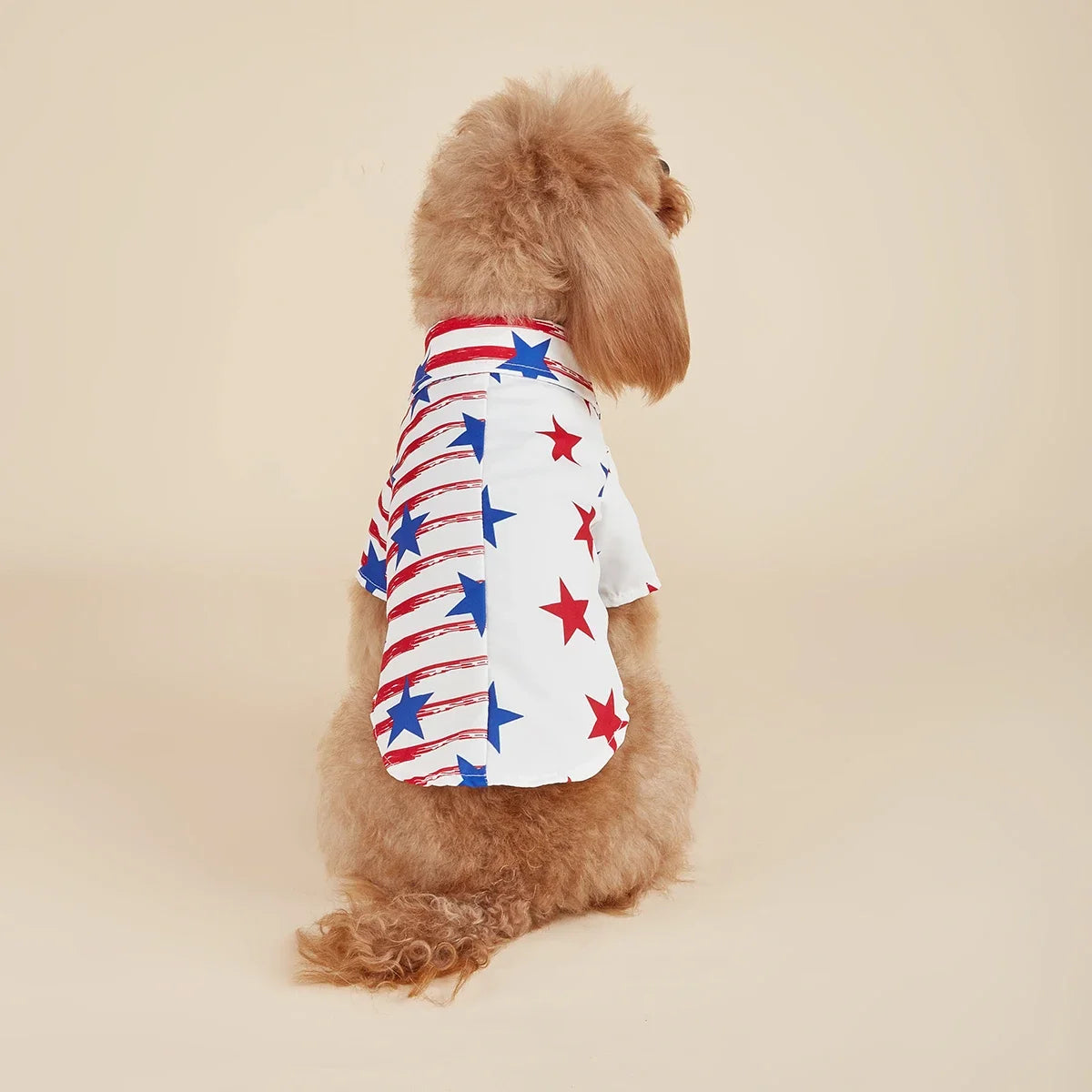 Striped Dog Shirt,American Flag Star Dog Clothes for Small Dogs Girl Boy Costume Puppy Onesie Pet Cat Outfit Independence Day