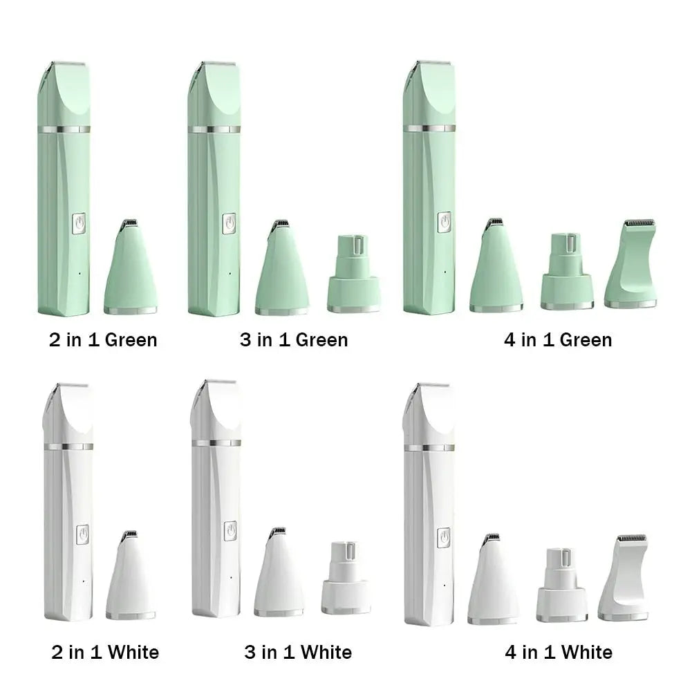 4 in 1 Rechargeable Electric Pet Hair Trimmer Dog Cat Grooming Nail Grinder Cordless Professional Tools - Annie Paw WearHome Dog AccessoriesAnniePaw Wear