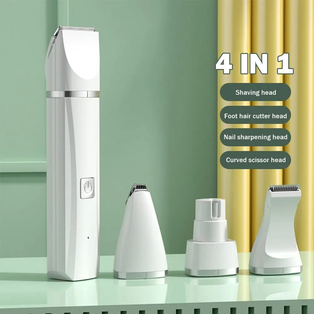 4 in 1 Rechargeable Electric Pet Hair Trimmer Dog Cat Grooming Nail Grinder Cordless Professional Tools - Annie Paw WearHome Dog AccessoriesAnniePaw Wear