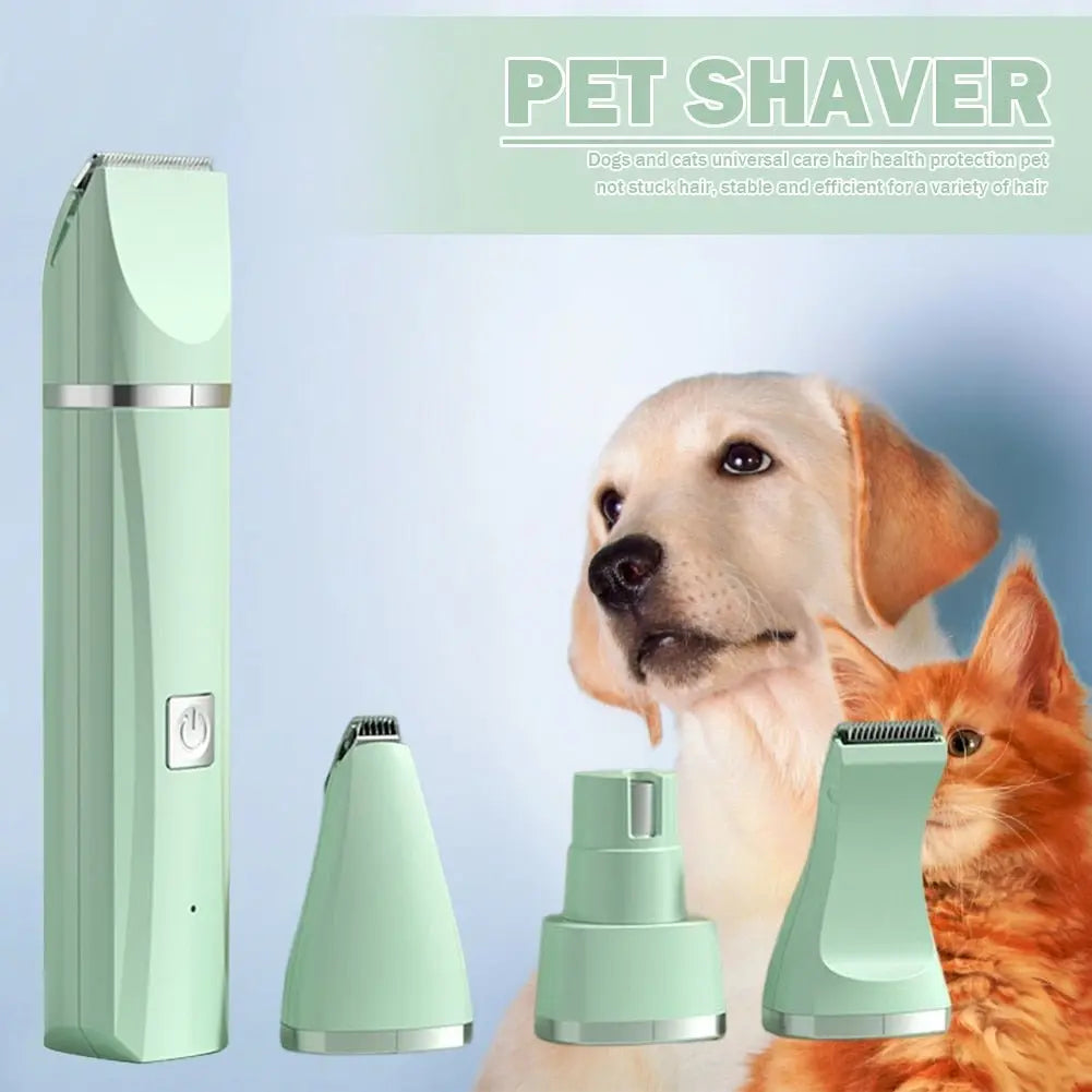 4 in 1 Rechargeable Electric Pet Hair Trimmer Dog Cat Grooming Nail Grinder Cordless Professional Tools - Annie Paw WearHome Dog AccessoriesAnniePaw Wear