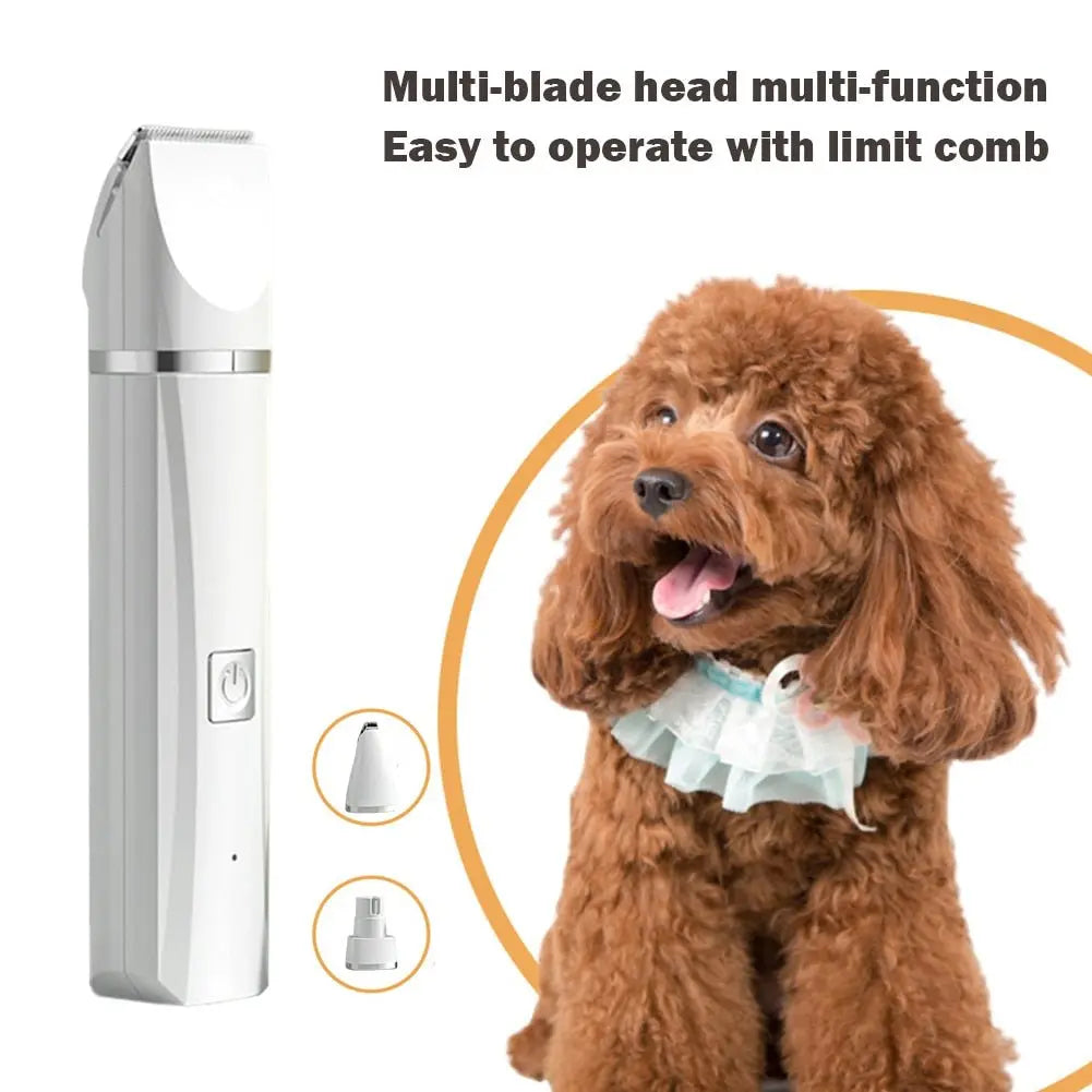 4 in 1 Rechargeable Electric Pet Hair Trimmer Dog Cat Grooming Nail Grinder Cordless Professional Tools - Annie Paw WearHome Dog AccessoriesAnniePaw Wear