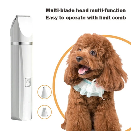 4 in 1 Rechargeable Electric Pet Hair Trimmer Dog Cat Grooming Nail Grinder Cordless Professional Tools - Annie Paw WearHome Dog AccessoriesAnniePaw Wear