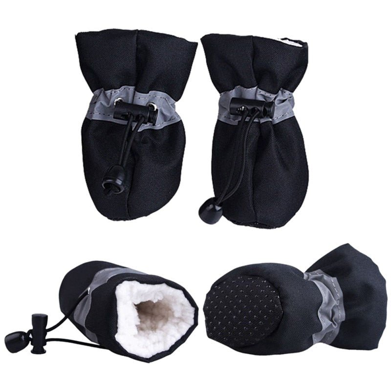 4pcs Anti skid Puppy Shoes Soft-soled Pet Dog Shoes Winter Waterproof - Annie Paw WearShoes &Boots &SocksAnniePaw Wear