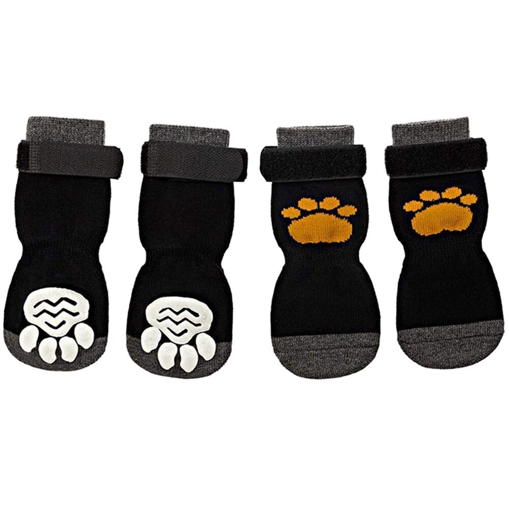 4pcs Anti-Slip Pet Dog Cat Socks with Adjustable Straps for Pets Paw Protector - Annie Paw WearShoes &Boots &SocksAnniePaw Wear