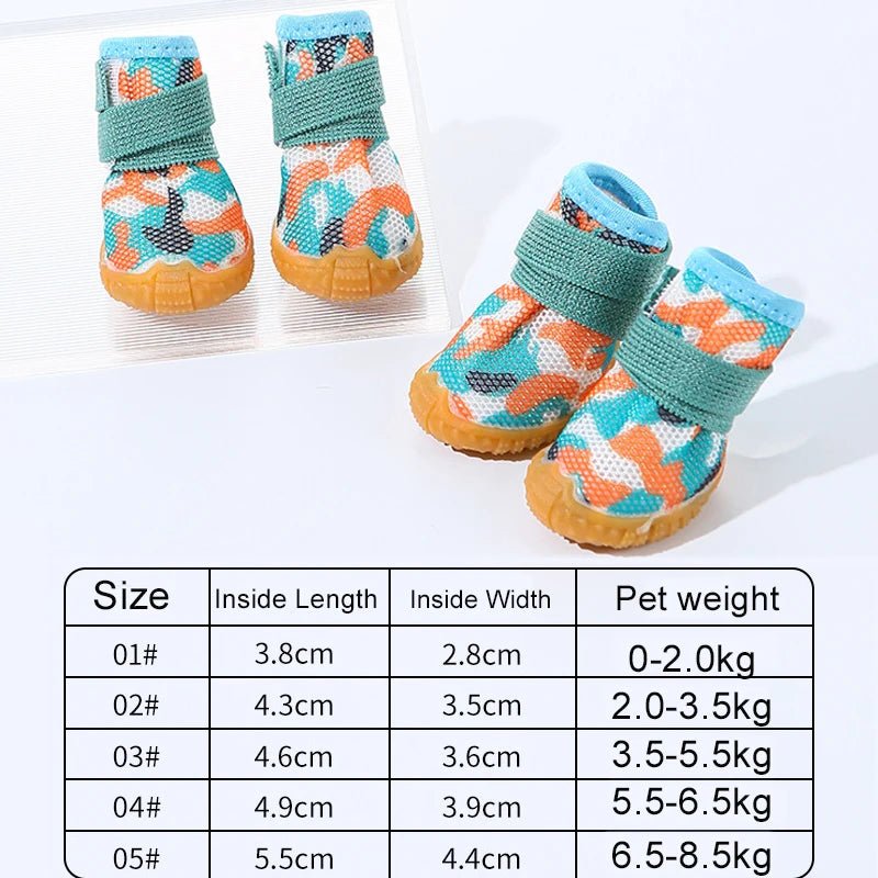 AnniePaw 4Pcs Anti slip Rain Shoes Dog Rubber Boot Dogs Pet Foot Cover AnniePaw Wear