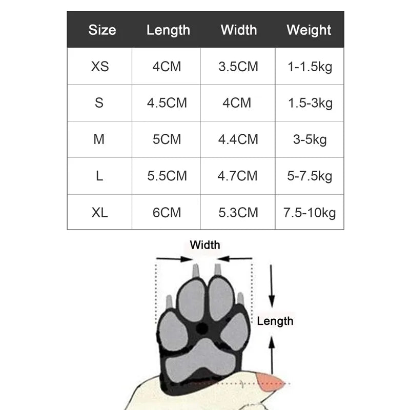 4Pcs Dog Shoes Winter Comfortable Warm Shoes Pet Dog Chihuahua Shoes Boots Outdoor Snow Walking Non-slip Puppy Sneakers - Annie Paw WearShoes &Boots &SocksAnnie Paw Wear